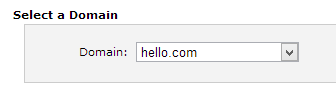 Select a Domain